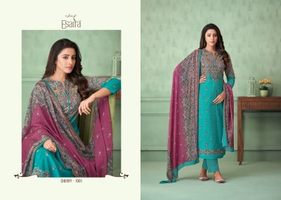 Esaira by Cherry digital printed handwork unstitched salwar kameez catalogue at low rate salwar kameez catalogs