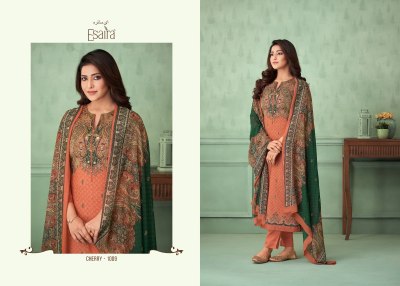 Esaira by Cherry digital printed handwork unstitched salwar kameez catalogue at low rate salwar kameez catalogs