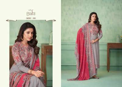 Esaira by Cherry digital printed handwork unstitched salwar kameez catalogue at low rate salwar kameez catalogs