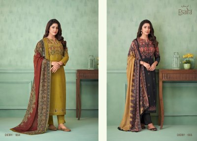 Esaira by Cherry digital printed handwork unstitched salwar kameez catalogue at low rate salwar kameez catalogs