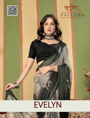 Evelyn by Vallabhi chiffon printed exclusive fancy saree catalogue at affordable rate Amavi