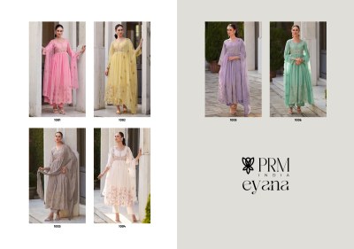 Eyana by PRM India Pure Designer handwork top bottom and dupatta collection in low rate readymade suit catalogs