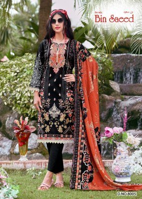 FALAK INTERNATIONAL BIN SAEED VOL-8 3-Piece Cotton Dress Material dress material catalogs