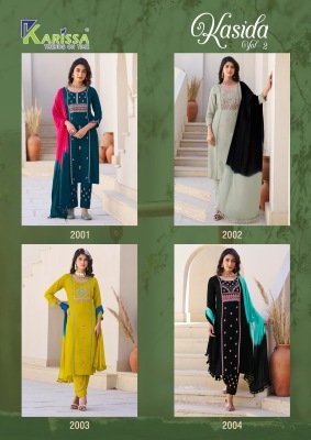  Fabulous Boutique Collection Karissa Kasida Vol 2 top And Plazzo  With Dupatta  Wholesale  kurtis catalogs