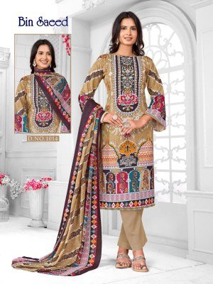 Falak International Bin Saeed Vol 1 Karachi Exclusive Unstitched 3PC Cotton Suit Wholesale dress material catalogs