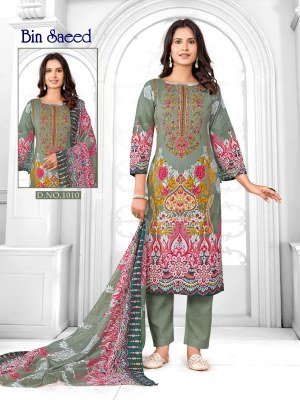 Falak International Bin Saeed Vol 1 Karachi Exclusive Unstitched 3PC Cotton Suit Wholesale dress material catalogs