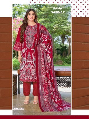 Falak International Sana Safina Vol 12 Karachi Cotton Dress Material Collection dress material catalogs
