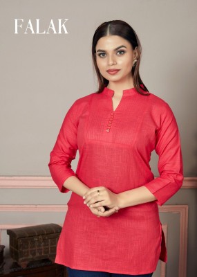 Falak present new fancy slub cotton fancy tunic catalogue at low rate Womens