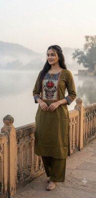 Fancy Cotton 2-Piece Handwork Suit Set  Size wise Combo Set