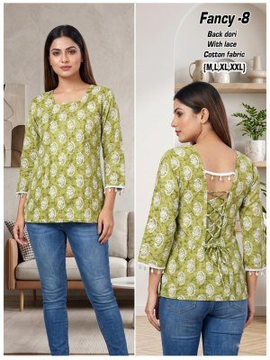 Fancy Cotton Back Dori Pattern Kurti Collection 