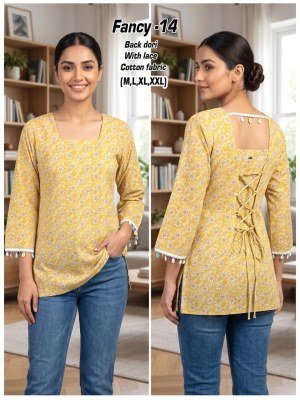 Fancy Cotton Back Dori Pattern Kurti Collection Size wise Combo Set