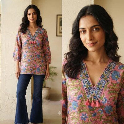 Fancy Cotton Top Collection for Women kurtis catalogs