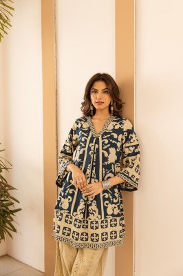 Fancy Premium Cotton Schiffli Co-Ord Set with Bottom Detailing co ord set catalogs