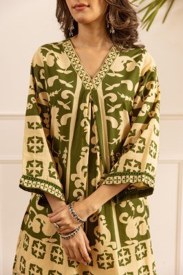 Fancy Premium Cotton Schiffli Co-Ord Set with Bottom Detailing co ord set catalogs
