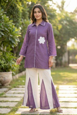 Fancy Roman Silk 2 Piece Co-Ord Set with Cotton Inner co ord set catalogs