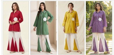 Fancy Roman Silk 2 Piece Co-Ord Set with Cotton Inner co ord set catalogs