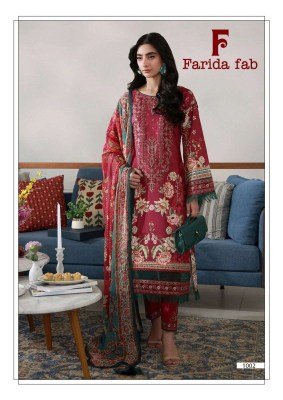 Farida Fab Charizma Karachi Cotton Kurti Pant Dupatta Set Karachi suits catalogs