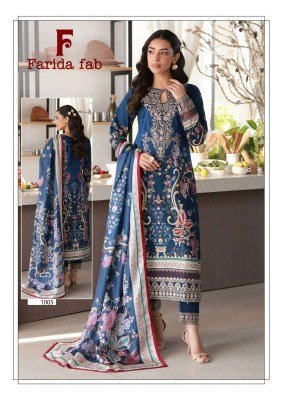 Farida Fab Charizma Karachi Cotton Kurti Pant Dupatta Set Karachi suits catalogs