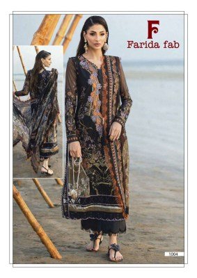 Farida Fab Charizma Karachi Cotton Kurti Pant Dupatta Set Karachi suits catalogs