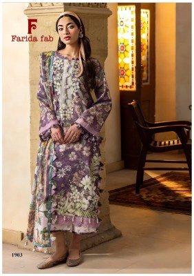 Farida Fab Firdaus Queen Vol. 19 Original Lawn Cotton Unstitched Dress Material dress material catalogs