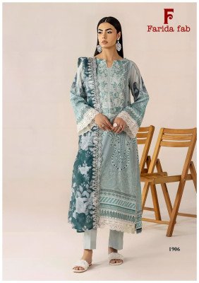 Farida Fab Firdaus Queen Vol. 19 Original Lawn Cotton Unstitched Dress Material dress material catalogs