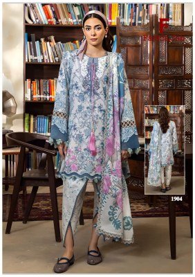 Farida Fab Firdaus Queen Vol. 19 Original Lawn Cotton Unstitched Dress Material dress material catalogs