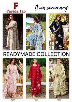 Farida Fab Mau Summary Lawn Cotton Kurti Pant Set with Malmal Dupatta (M–3XL) kurti pant with dupatta Catalogs