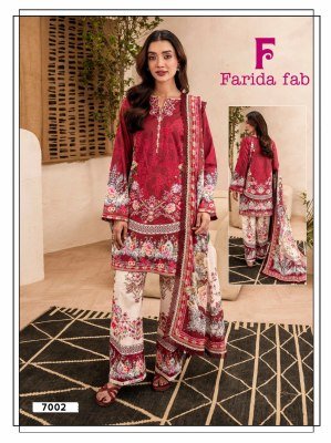 Farida Fab Ramsha Vol-7 Lawn Cotton Kurti Pant Dupatta Set wholesale catalogs