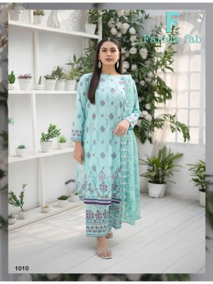 Farida fab spring summer pure cotton printed dress material catalogue at amaviexpo dress material catalogs