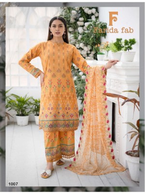 Farida fab spring summer pure cotton printed dress material catalogue at amaviexpo dress material catalogs