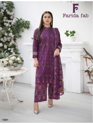 Farida fab spring summer pure cotton printed dress material catalogue at amaviexpo dress material catalogs