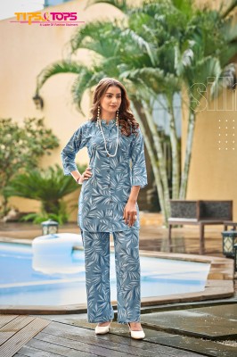 Fashion beats vol 4 by tips and tops Heavy reyon printed co ord set catalogue at amaviexpo Size wise Combo Set