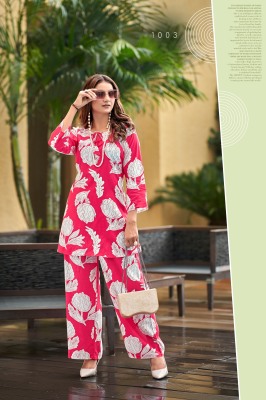 Fashion beats vol 4 by tips and tops Heavy reyon printed co ord set catalogue at amaviexpo Size wise Combo Set