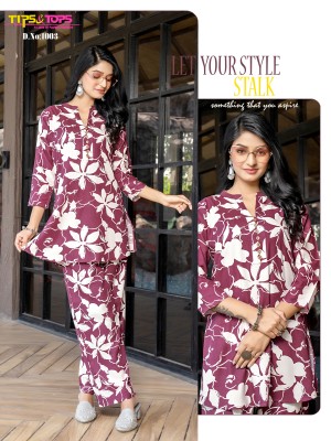 Fashion beats vol 9 by Tips and tops Heavy reyon Printed co ord set collection in low price co ord set catalogs