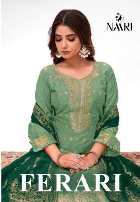 Ferari present Naari having pure viscose with muslin printed unstitched dress material catalogue at low rate Amavi