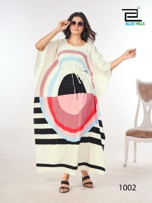 Ferris wheel by Blue Hills Heavy Crepe Printed fancy Kaftan collection with low price kurtis catalogs