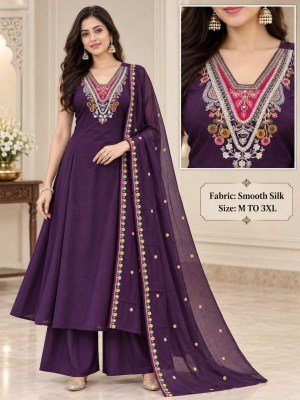 Festival 3-Piece Palazzo Set Soft Roman Fabric Collection Size wise Combo Set