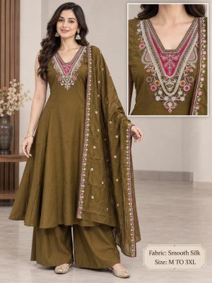 Festival 3-Piece Palazzo Set Soft Roman Fabric Collection Size wise Combo Set