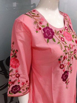 Festival Collection 3-Piece Pure Cotton Kurti Pant Dupatta with & Latkan Size wise Combo Set