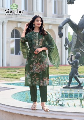 Festival vol 2 by Vaniska Modal Chanderi printed Top bottom with dupatta collection at low rate readymade suit catalogs