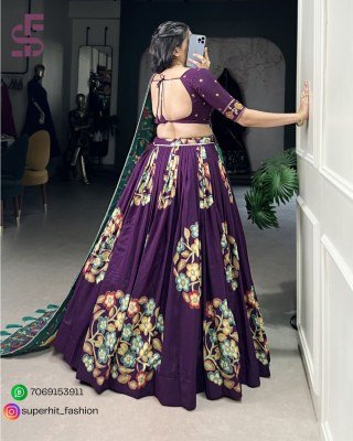 Festive Tussar Dreams Lehenga Choli 1239 Purple Colour Set Foil Work And Gotta Patti Lehenga  Foil Print And Lace Touch Lehenga Wholesale lehenga choli