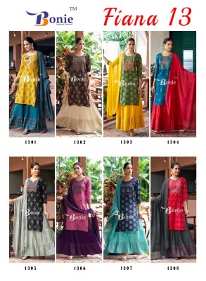 Fiana 13 by bonie amazing printed top with sharara dupatta catalogue at low rate readymade suit catalogs