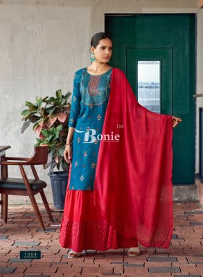 Fiana 13 by bonie amazing printed top with sharara dupatta catalogue at low rate readymade suit catalogs