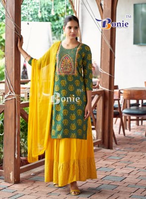 Fiana 13 by bonie amazing printed top with sharara dupatta catalogue at low rate readymade suit catalogs