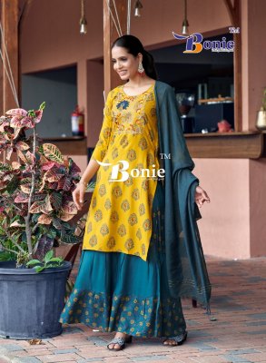 Fiana 13 by bonie amazing printed top with sharara dupatta catalogue at low rate readymade suit catalogs