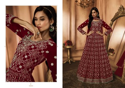 Fiona by Sehnaaz heavy embroidered georgette long exclusive gown catalogue at affordable rate readymade suit catalogs
