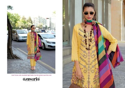 Firuza by Zaveri cotton embroidered fancy kurti pant and dupatta catalogue at low rate readymade suit catalogs