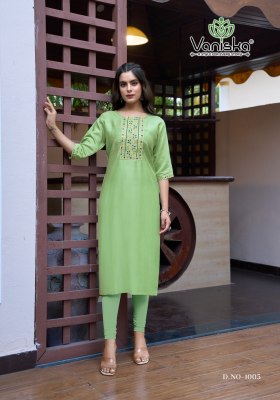 Five Star vol 1 by Vaniska heavy Neck Embroidered kurti catalogue with affordable rate  kurtis catalogs