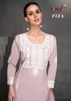 Fiza by Vamika heavy cotton thread work readymade suit catalogue at affordable rate Vamika nx