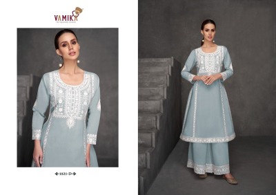 Fiza by Vamika heavy cotton thread work readymade suit catalogue at affordable rate readymade suit catalogs